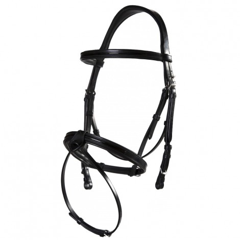 Anatomic bridle with patent leather